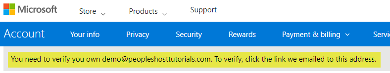Outlook.com Verify Email