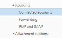 Outlook.com Connected Accounts